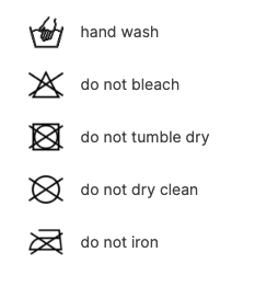 Ghillie Care Instructions